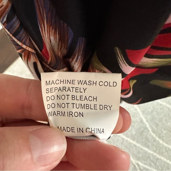 Huskary Black Hawaiian Tropical Split Hem Maxi Mumu Dress - Picture 10 of 10